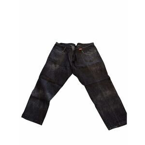 Karl Kani Gold Jeans 52x32 Black Distressed Denim Hip-Hop Streetwear